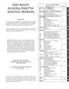 1991 Buick Riviera Reatta OEM Shop Service Repair Manual