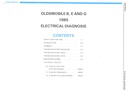 1985 Oldsmobile Electrical Troubleshooting/Wiring Diagrams Manual— Cutlass Supreme, Delta 88 Royale, Custom Cruiser, Toronado