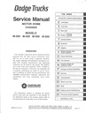 1976 Dodge Motor Home Chassis M-300 M-400 M-500 M-600 Shop Maintenance Repair Service Manual