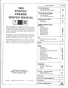 1982 Pontiac Firebird Factory OEM Shop Service Repair Manual