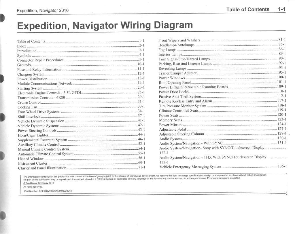 2016 Ford Expedition Lincoln Navigator Electrical Wiring Diagrams Shop Service Repair Manual