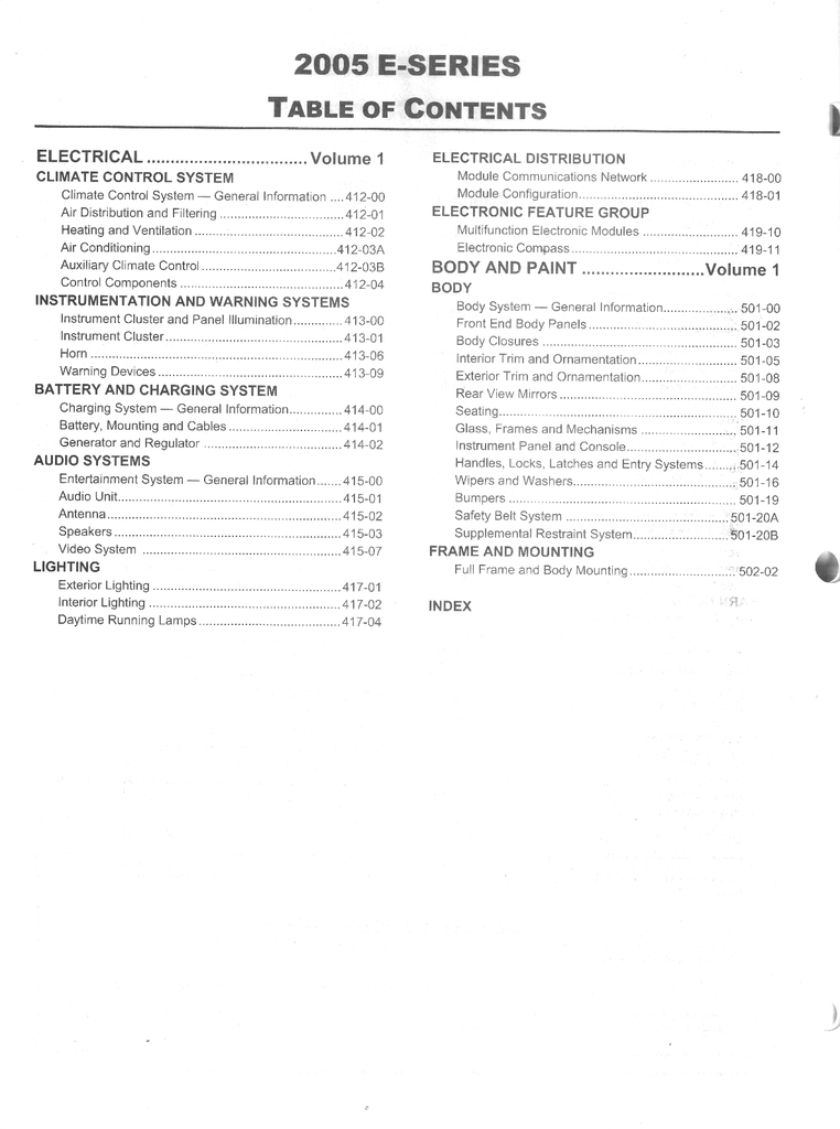 2005 Ford E-Series Econoline Van Workshop Service Manual Set