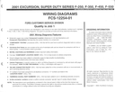 2001 Ford F-250, F-350, F-450, F-550 Super Duty & Excursion Factory Electrical Wiring Diagrams Manual