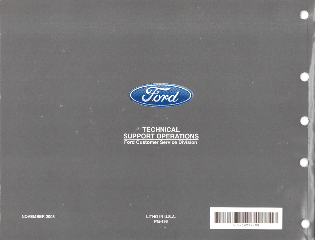 2009 Ford Fusion, Mercury Milan, Lincoln MKZ Factory Electrical Wiring Diagrams Manual