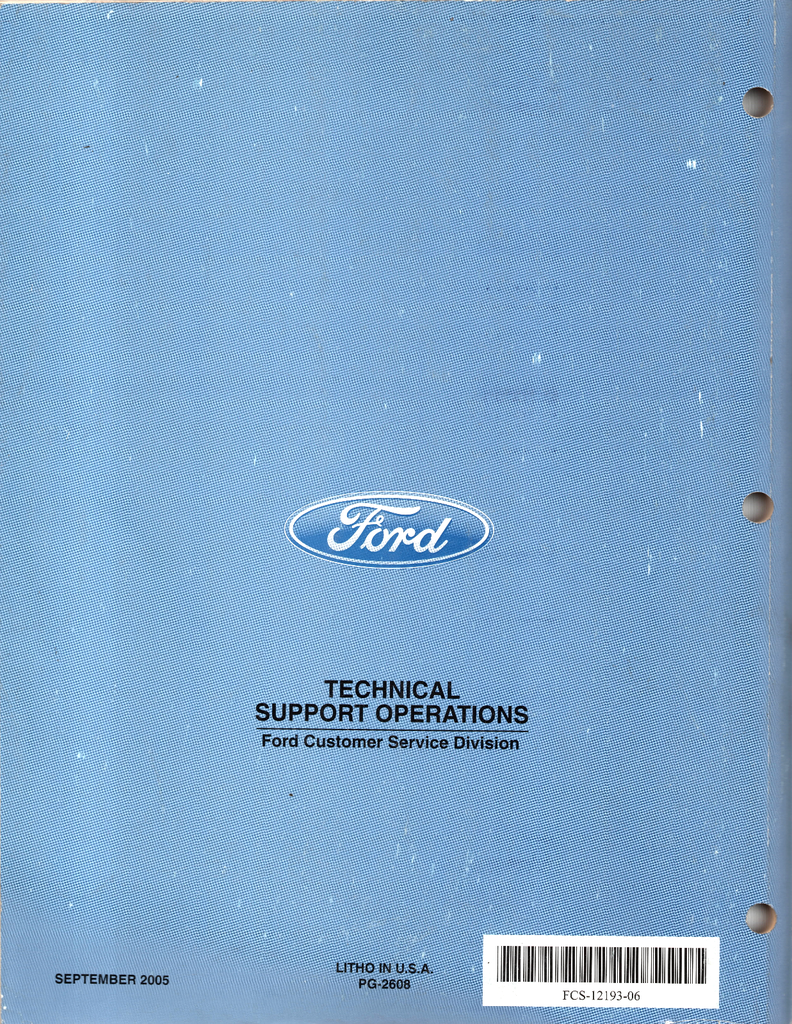 2006 Ford Mustang Factory Workshop Service Manual