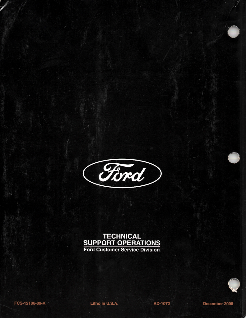 2009 Ford Car/Truck Gasoline Powertrain Control/Emissions Diagnosis Factory Service Manual