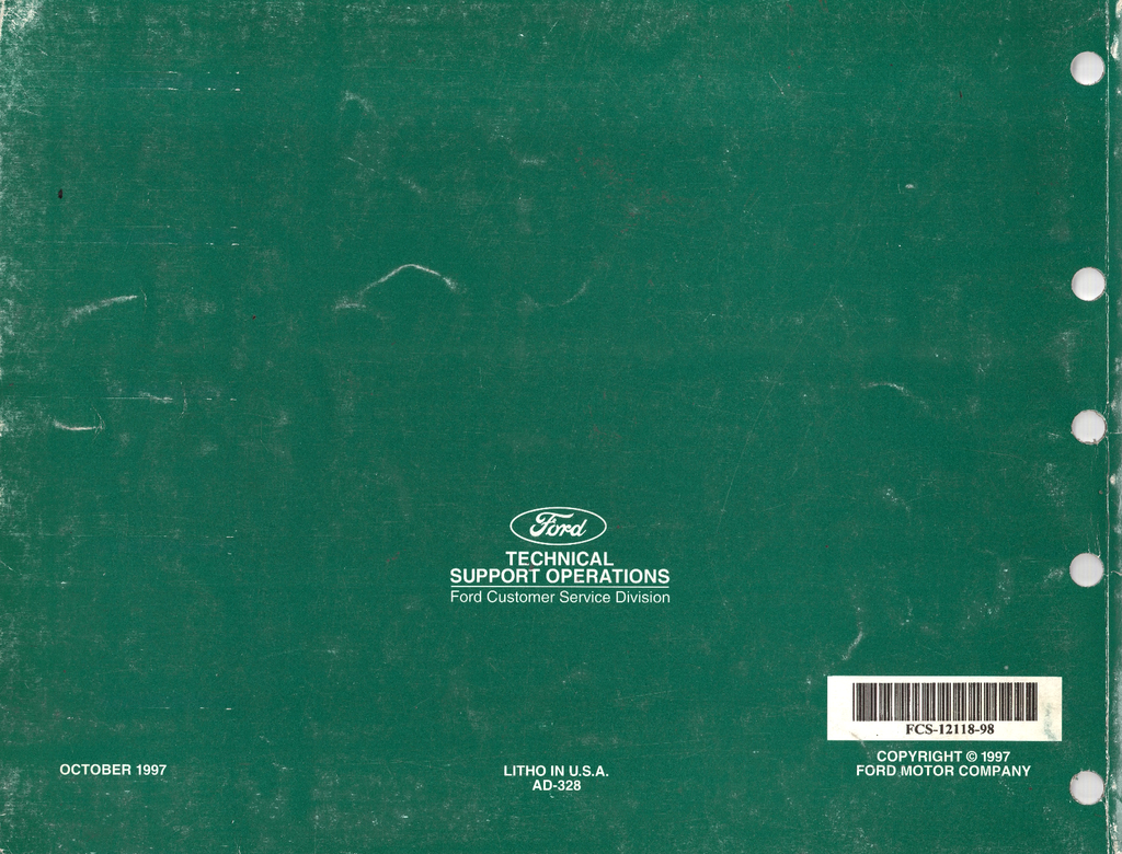 1998 Ford Crown Victoria, Mercury Grand Marquis Factory Electrical & Vacuum Troubleshooting Wiring Diagrams Manual EVTM
