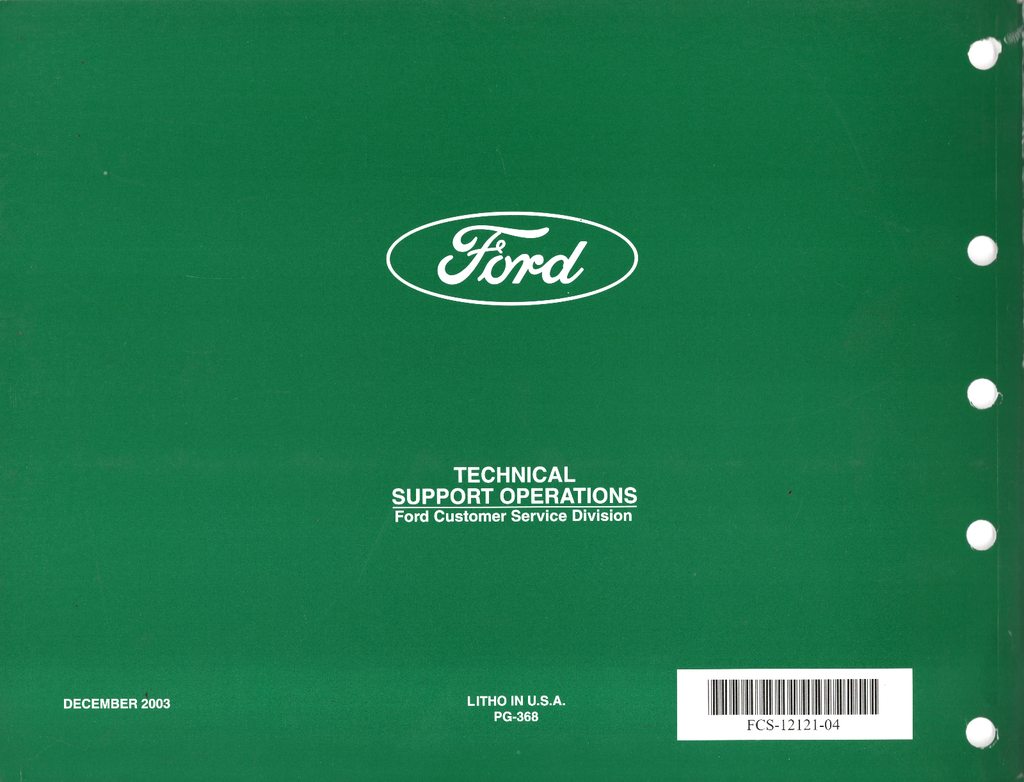 2004 Ford Mustang Factory Electrical Wiring Diagrams Manual