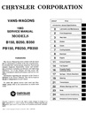 1983 Dodge Ram and Plymouth Voyager Full-Size Van Shop Maintenance Repair Service Manual