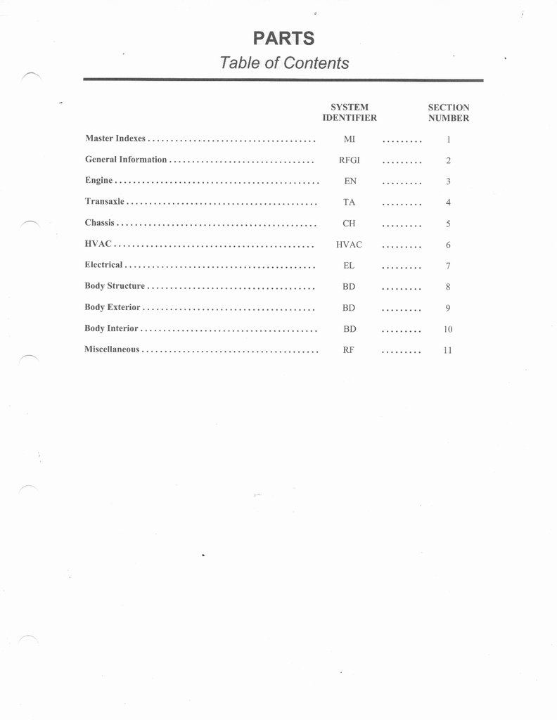 2007 Saturn Sky Factory Parts & Illustration Catalog