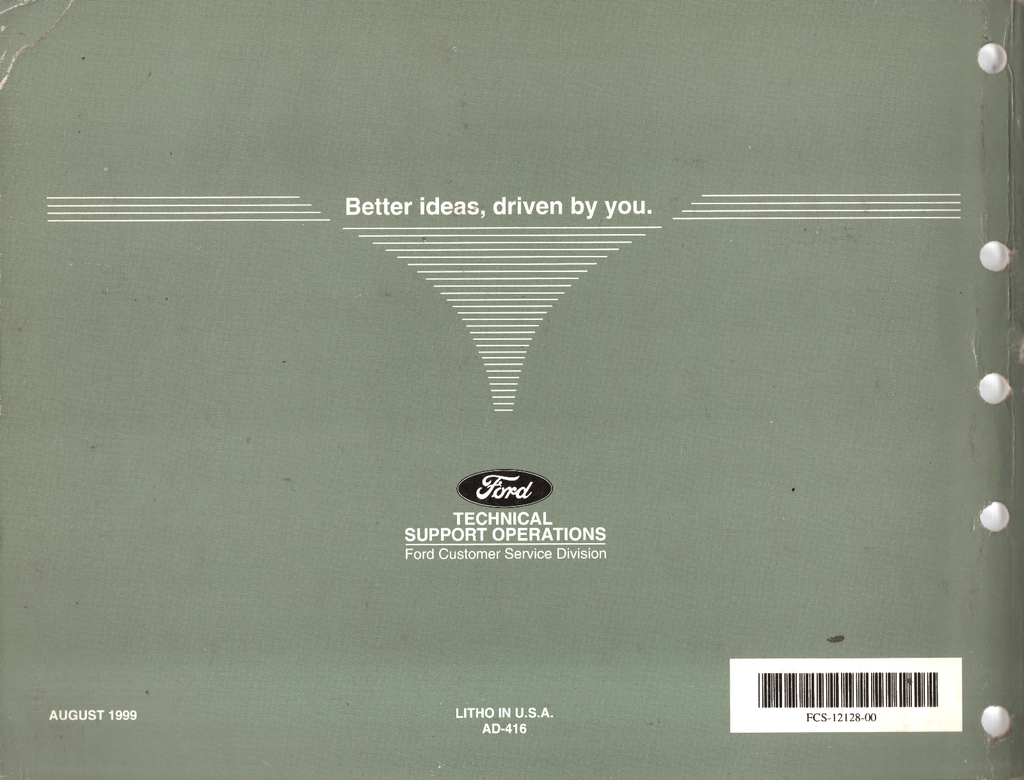 2000 Ford Truck Econoline & Club Wagon Factory Electrical Wiring Diagrams Manual