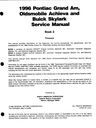 1996 Pontiac Grand Am, Oldsmobile Achieva, Buick Skylark Factory Shop Repair Service Manual Set 