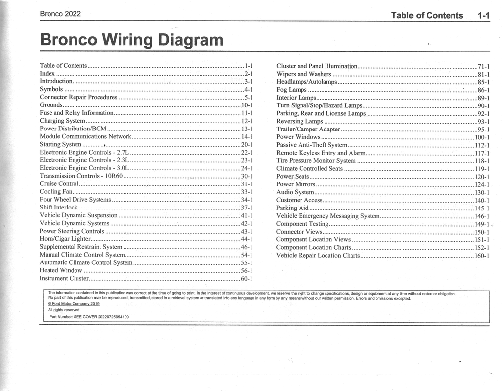 2022 Ford Bronco Factory Electrical Wiring Diagrams Manual
