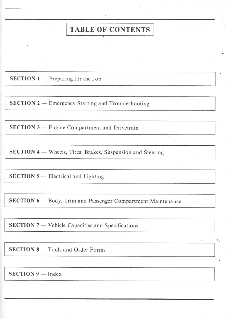 1986 Ford Light Truck F-Series, Econoline, Bronco Factory Do-It-Yourself Service Guide