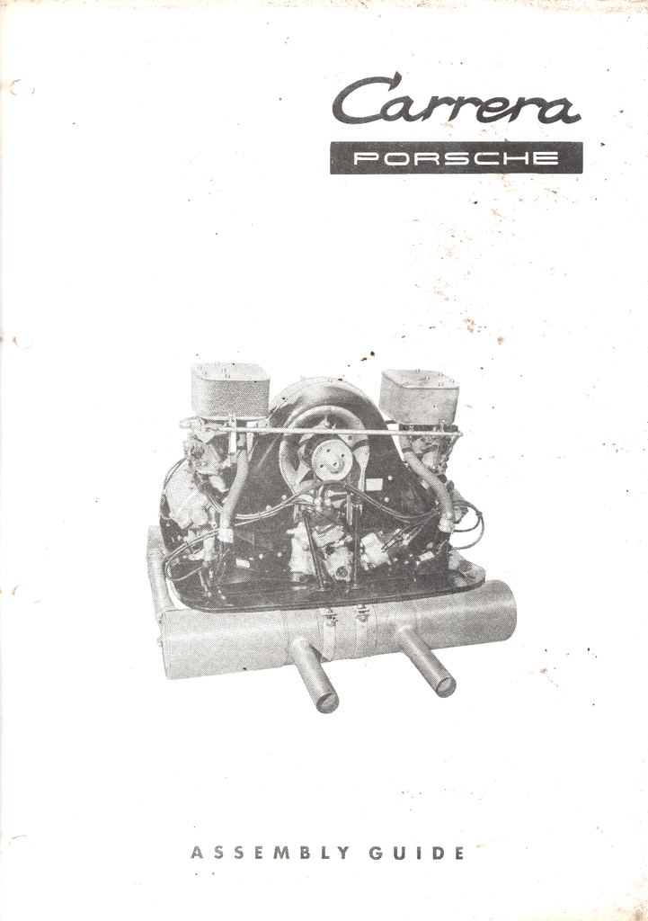 1963 Porsche 356 1500GS, 1600GS, 2000GS Factory Engine Assembly Guide