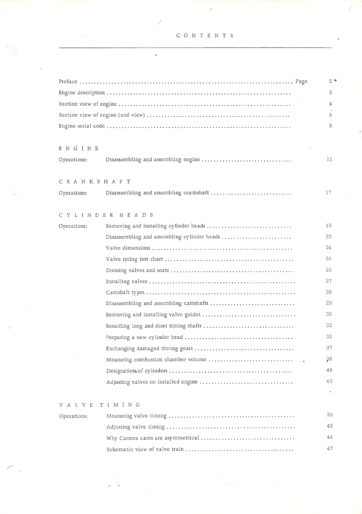1963 Porsche 356 1500GS, 1600GS, 2000GS Factory Engine Assembly Guide