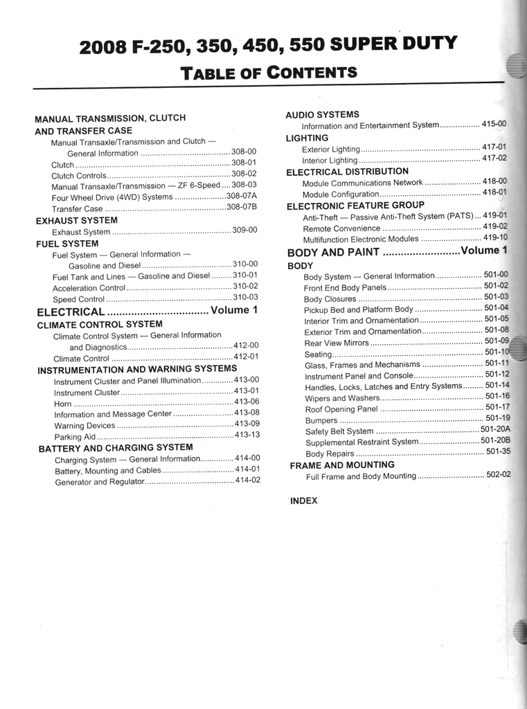 2008 Ford F-250, F-350, F-450, F-550 Super Duty Factory Workshop Service Manual Set