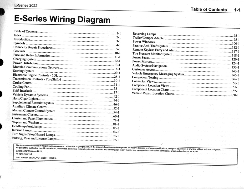 2022 Ford E-Series Van Factory Electrical Wiring Diagrams Manual