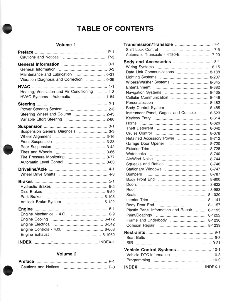 2003 Oldsmobile Aurora Factory Shop Repair Service Manual 2 Vol. Set