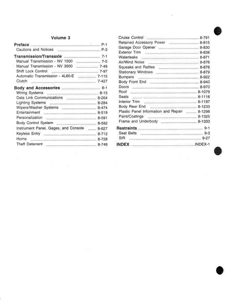 2002 Chevrolet/GMC Blazer/Jimmy, S-10 Pickup/Sonoma Factory Shop Repair Service Manual 3 Vol. Set