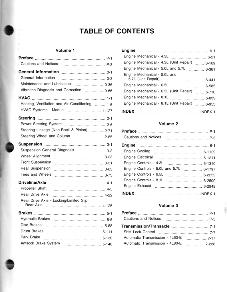 2002 Chevrolet/GMC G-Van, Chevrolet Express, GMC Savana Factory Shop Repair Service Manual Set