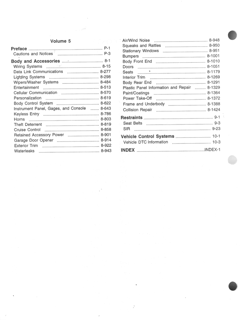 2002 Chevrolet Silverado, GMC Sierra C/K Pickup Factory Shop Repair Service Manual 5 Vol. Set