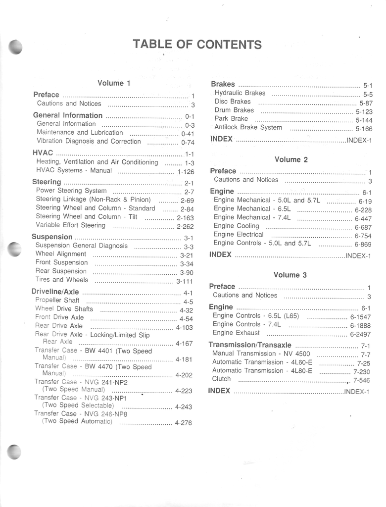 2000 Chevrolet/GMC/Cadillac Silverado/Sierra/Escalade Tahoe/Suburban/Yukon C/K Truck Factory Shop Repair Service Manual 4 Vol. Set