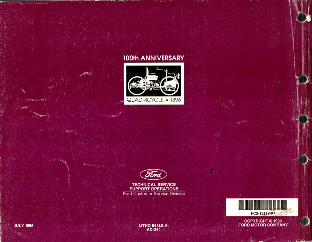 1997 Ford Crown Victoria Mercury Grand Marquis Factory Electrical & Vacuum Troubleshooting Wiring Diagrams Manual EVTM