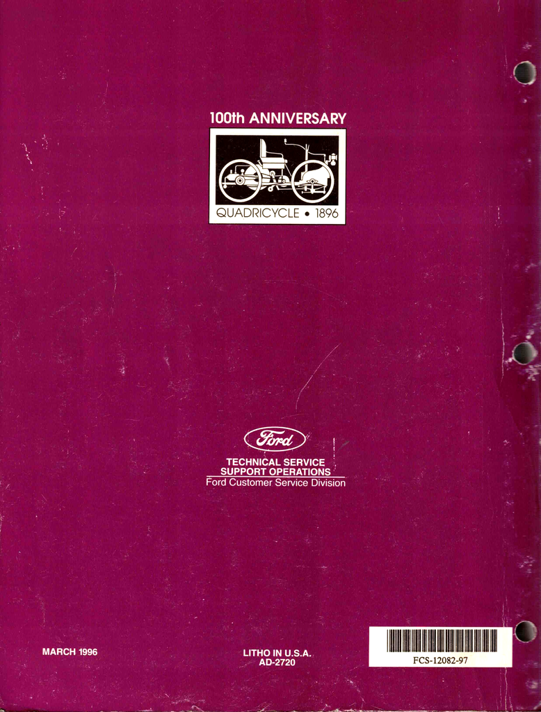 1997 Ford Escort, Mercury Tracer Factory Workshop Repair Service Manual