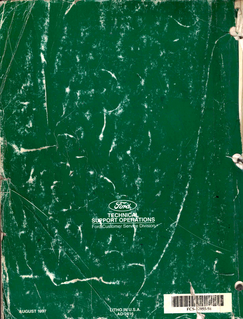 1998 Ford Taurus, Mercury Sable Factory Workshop Repair Service Manual