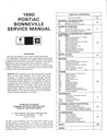 1990 Pontiac Bonneville Factory Shop Repair Service Manual