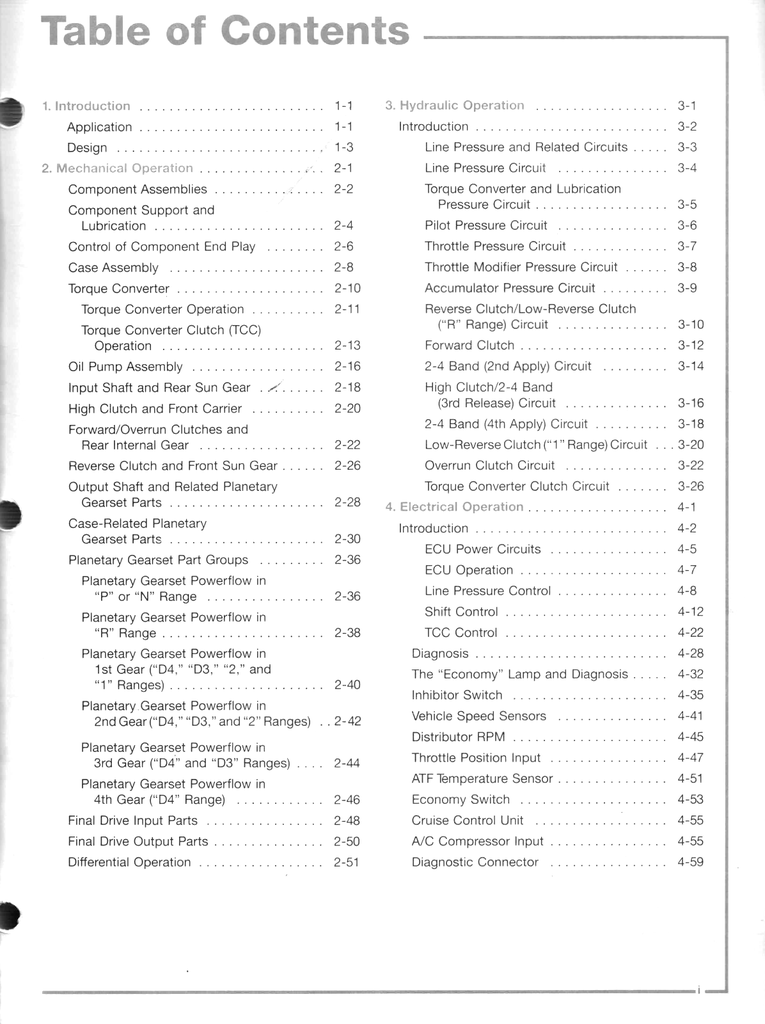 1990-1993 Geo Storm 4-Speed Automatic Transaxle JF430E Factory STG Service Manual