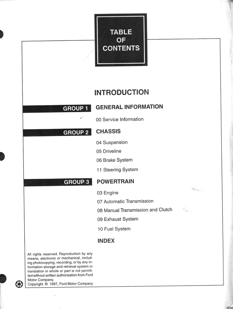 1998 Ford Escort, Mercury Tracer Factory Workshop Repair Service Manual Set