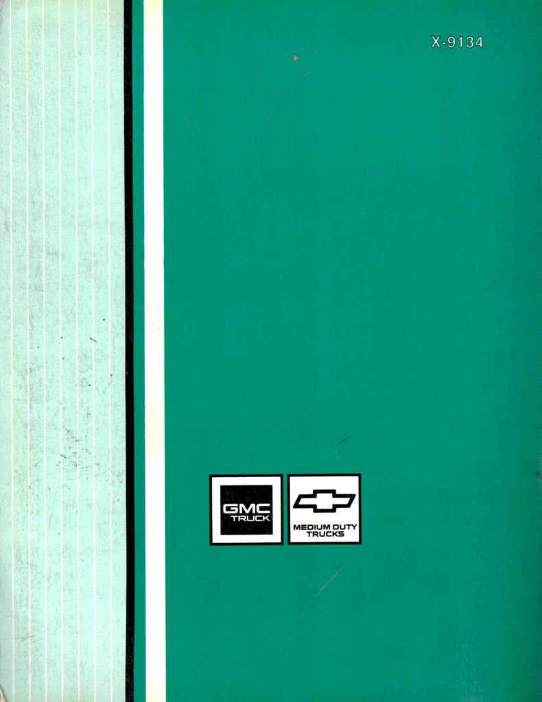 1991 Chevrolet/GMC P4 Forward Control, B6 Bus Factory Shop Repair Service Manual