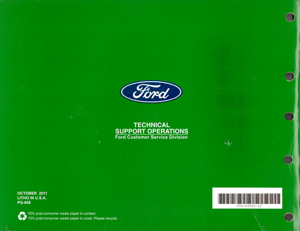 2012 Ford Taurus Factory Electrical Wiring Diagrams Manual