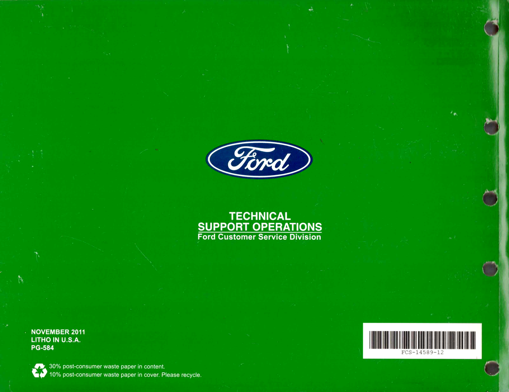 2012 Ford Edge, Lincoln MKX Factory Electrical Wiring Diagrams Manual