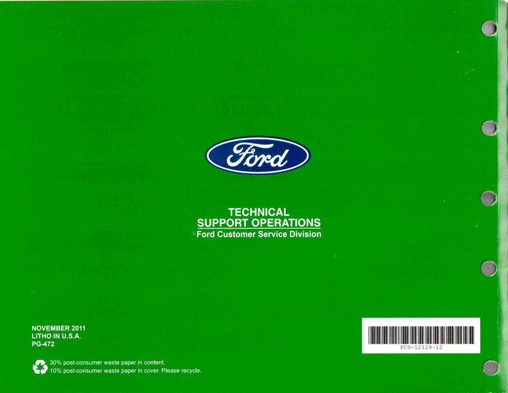 2012 Ford E-Series Factory Electrical Wiring Diagrams Manual