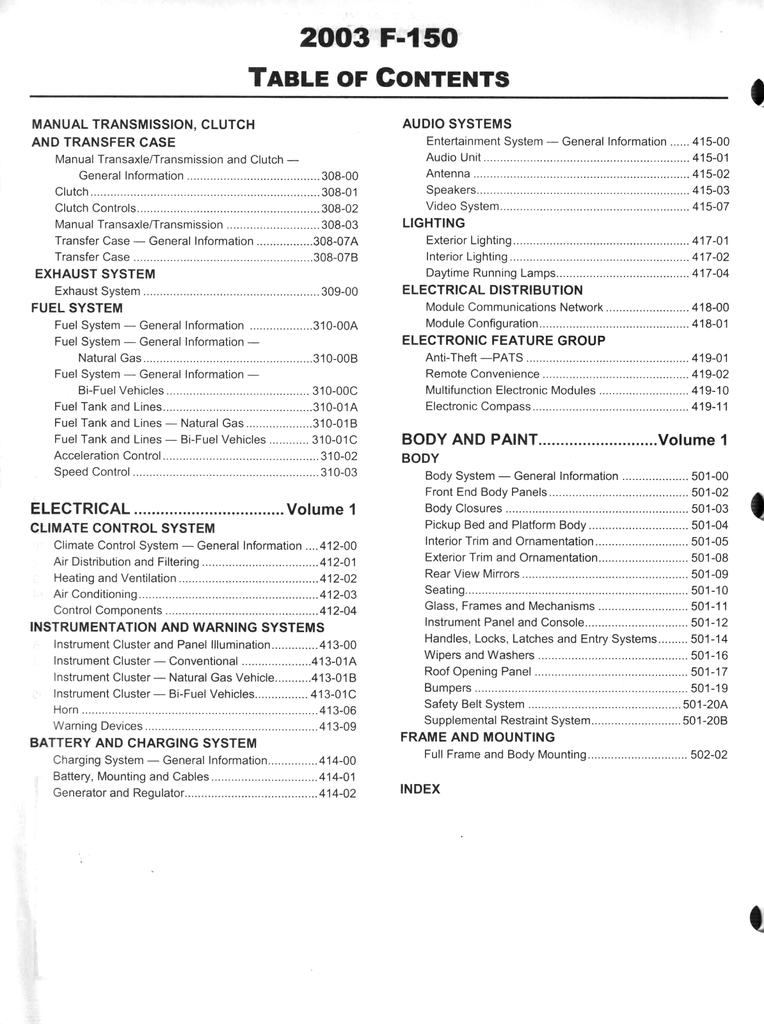 2003 Ford F-150 Factory Workshop Service Manual Set
