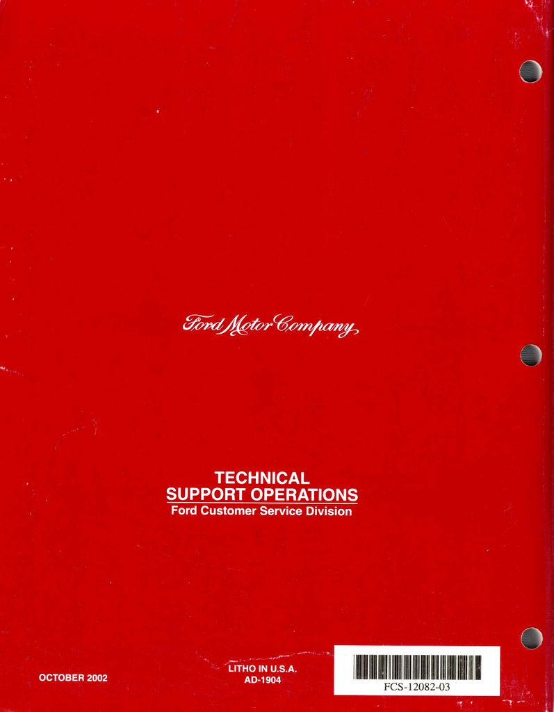 2003 Ford Escort Factory Workshop Service Manual