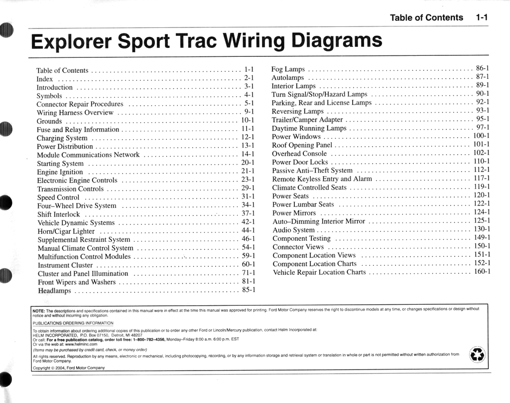 2005 Ford Explorer Sport Trac Factory Electrical Wiring Diagrams Manual