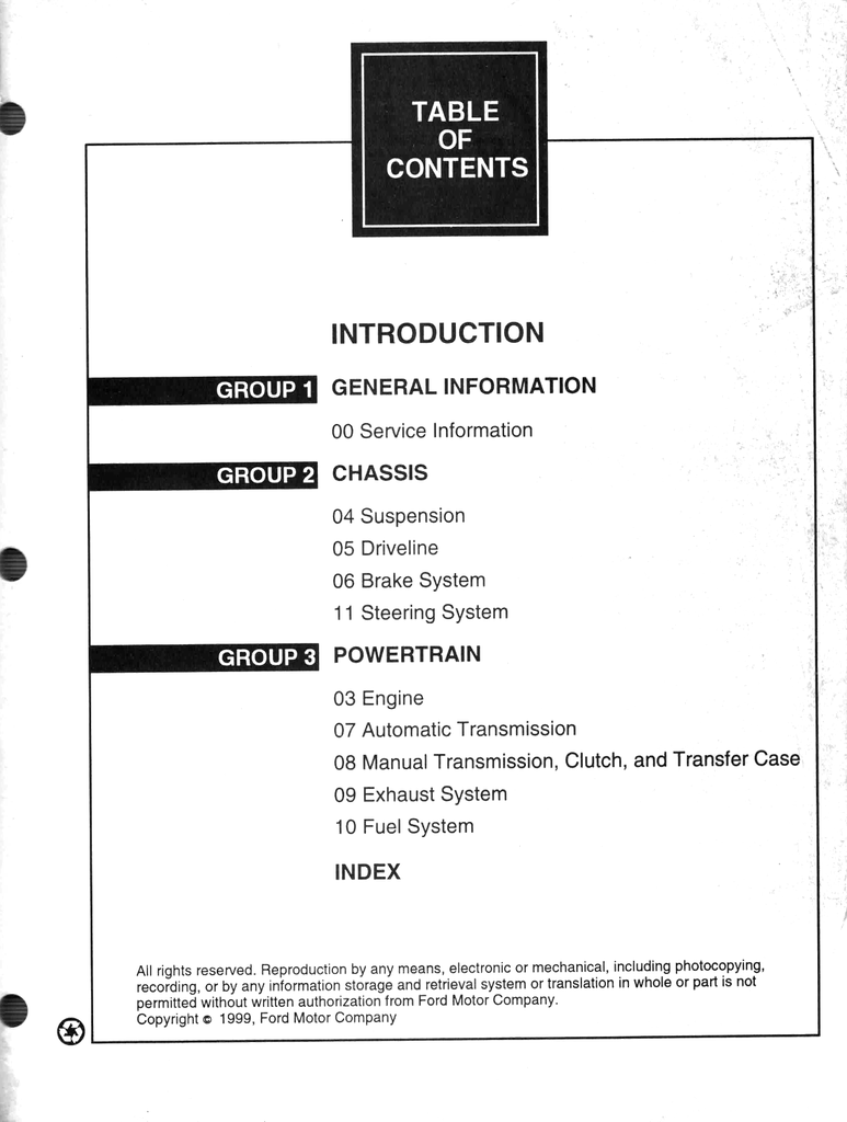 2000 Ford Windstar Factory Workshop Service Manual Set