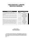 1993 Pontiac LeMans Factory Shop Repair Service Manual