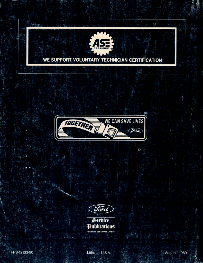 1990 Ford Festiva Factory Shop Service Manual