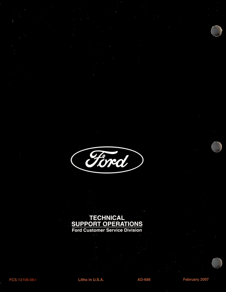 2008 Ford Escape Hybrid, Mercury Mariner Hybrid Factory Powertrain Control/Emissions Diagnosis Service Manual