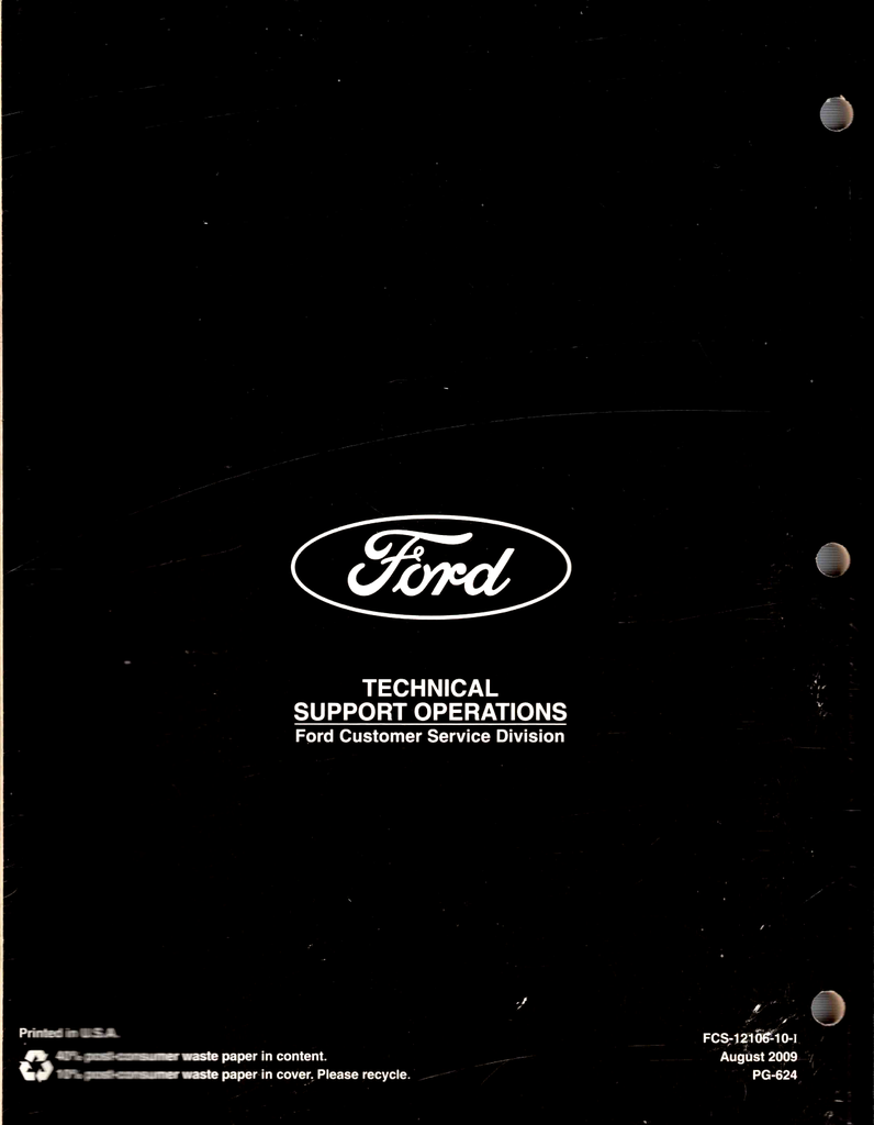 2010 Ford Escape Hybrid, Mercury Mariner Hybrid Factory Powertrain Control/Emissions Diagnosis Service Manual