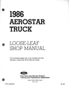 1986 Ford Aerostar Factory Shop Service Manual