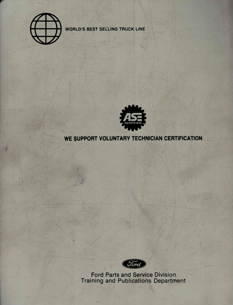 1986 Ford Aerostar Factory Shop Service Manual