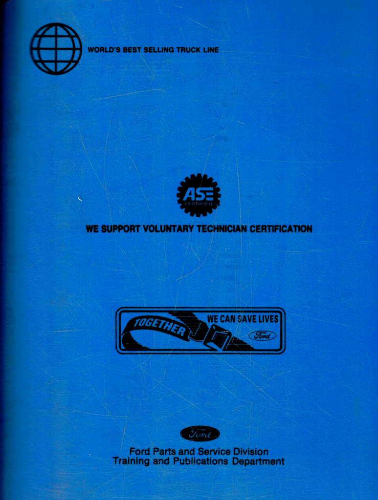 1987 Ford Aerostar Factory Shop Service Manual