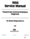 1994 Ford Car Powertrain Control/Emissions OBD II (OBD2) Diagnosis Shop Service Manual