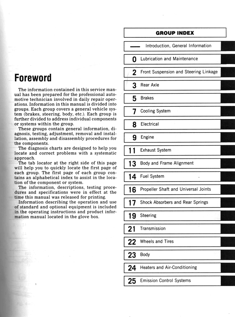 1986 Chrysler Fifth Avenue & Newport, Dodge Diplomat, Plymouth Grand Fury RWD Factory Shop Repair Service Manual